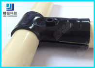 ข้อต่อโลหะแบบปรับได้สำหรับความหนาของชั้นวางท่อ 23 มม. T Type Black Tubing Joint HJ-1