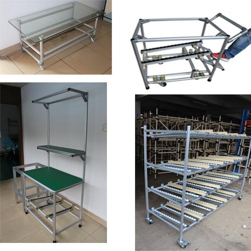 Industrial 2 Tier Caster Steel Pipe Rack By Aluminum Pipe And Pipe Joints