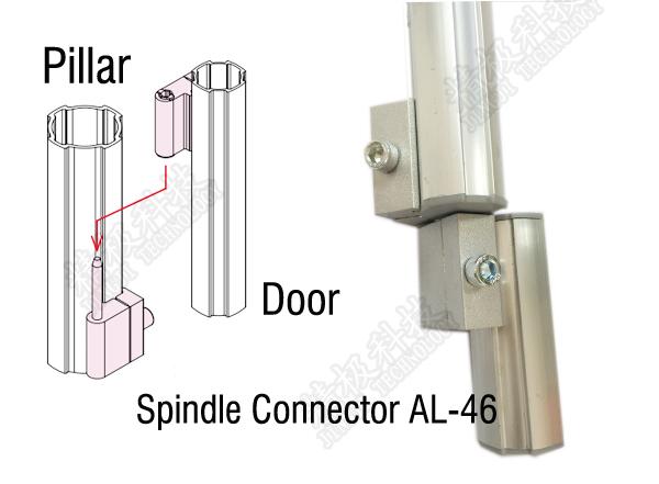 Rotating Tubing Connector Rotatable Spindle Aluminium Tube Joints Bi ...