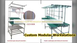 โซลูชันทางอุตสาหกรรมเวิร์กสเตชันแบบ Lean Pipe Rack แบบกำหนดเอง