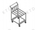 KUTED Transport Trolley III L Type Trolley 721Lx510Wx950H mm for Smooth and Precise Drilling Process