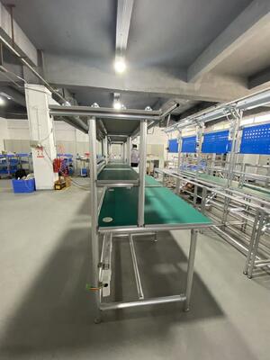 Adjustable Steel Pipe Rack Overhead Hanging Frame Carrying Anti Static Workbench Surface