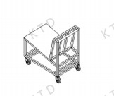 KUTED Transport Trolley 830Lx550Wx840H mm L Type for Process Drilling/Plating