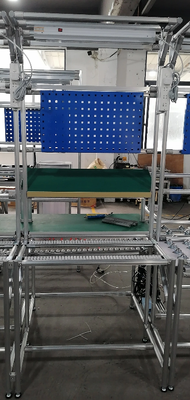 โปรไฟล์อลูมิเนียม ESD Lean Workstation พร้อม Pegboard, Flow Rack และระบบแสง